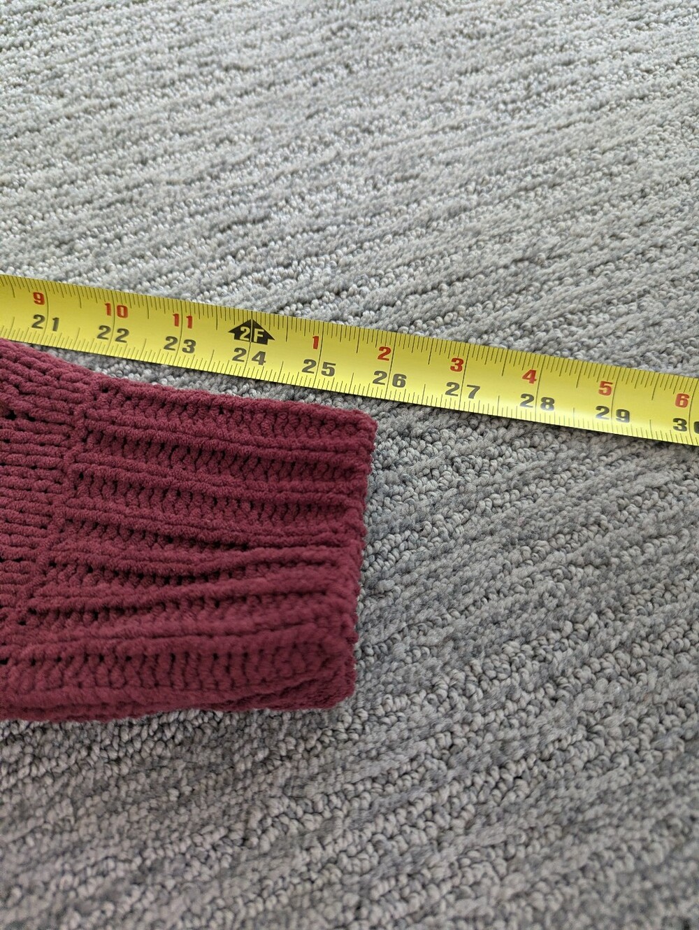 Aerie Like Candy Crew Sweater in Deep Cherry Cozy Chenille Loose Fit - Picture 11 of 13